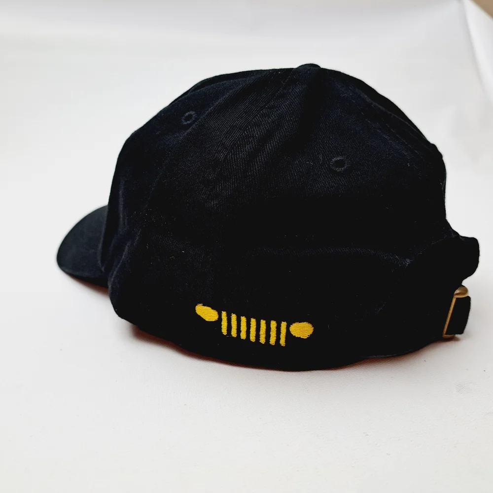Jeep Duck Embroidered Dad Hat Cap Black Cotton Relaxed Strap - Picture 2 of 5